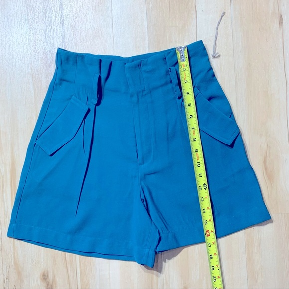 A New Day Teal A-Line Shorts Size 2 Color Green - Picture 6 of 7